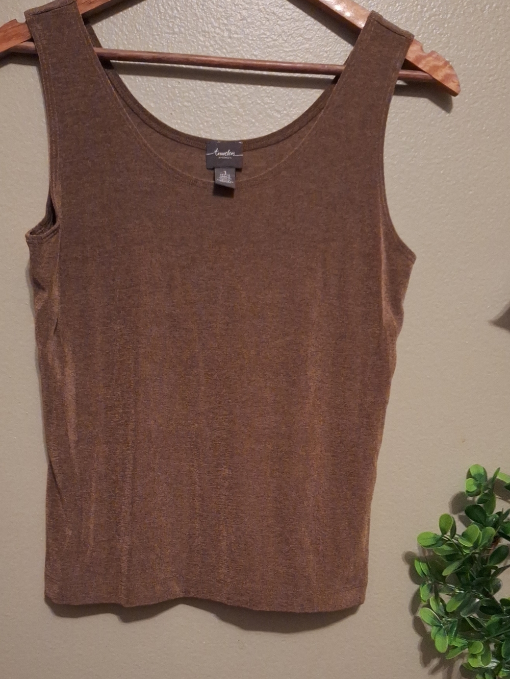 Travelers By Chico's Brown Sleeveless Knit Tank Top by